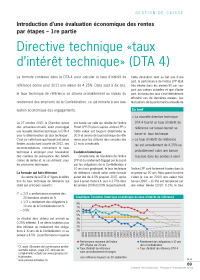 Directive technique taux dintérêt technique (DTA 4)