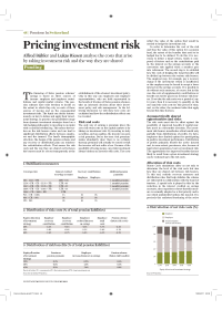 Pricing investment risk