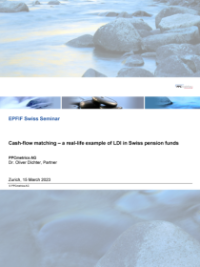 Cash-flow matching – a real-life example of LDI in Swiss pension funds