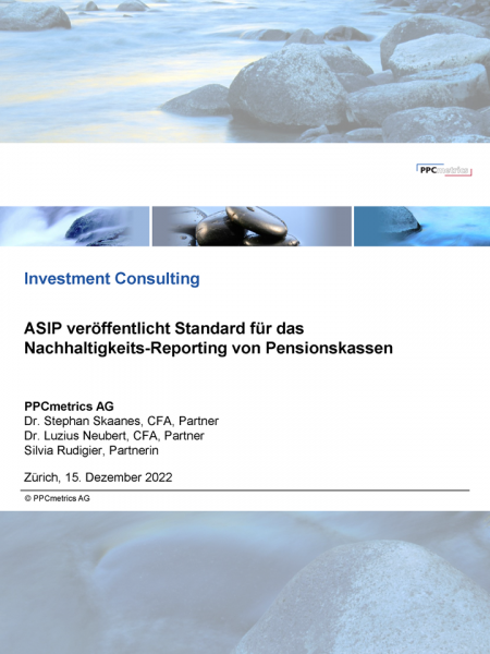 ASIP veröffentlicht Standard für das Nachhaltigkeits-Reporting von Pensionskassen